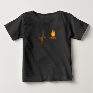 Campfire Heartbeat Camping Baby T-Shirt