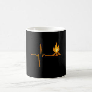 Campfire Heartbeat Camping Coffee Mug