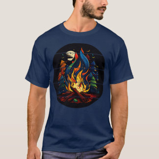 Campfire Illustration T-Shirt