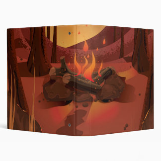 Campfire in the forest. binder