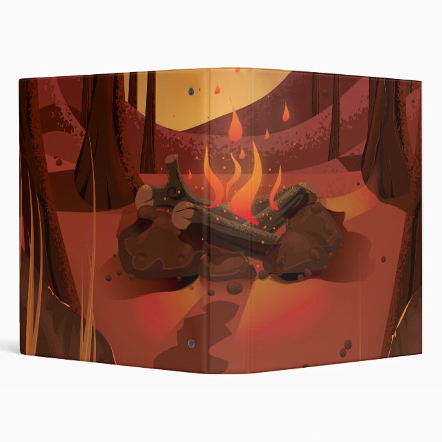 Campfire in the forest. binder (Background)