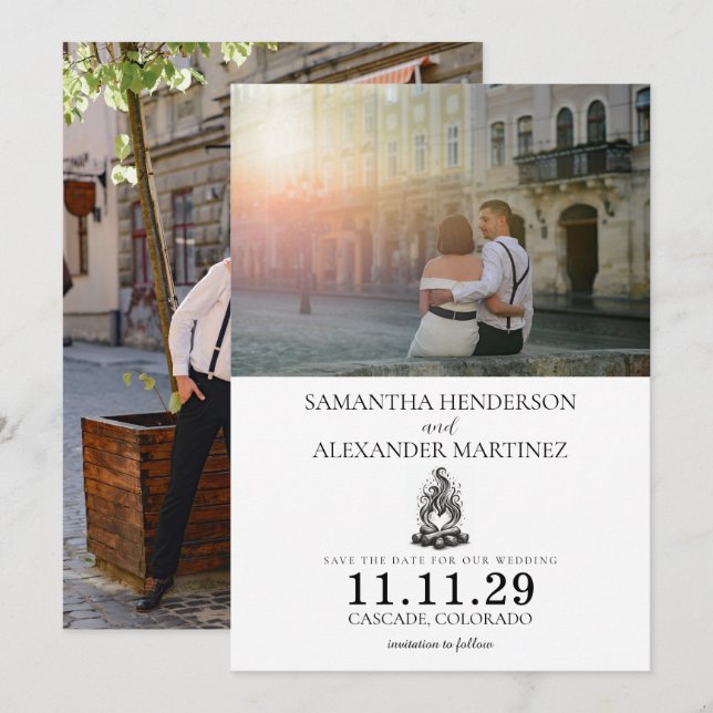 Campfire Love Save The Date (Front/Back)