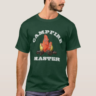 Campfire Master Camping Fire Custom Text T-Shirt