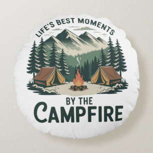 Campfire Moments Round Pillow