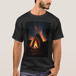 Campfire Nature Adventure Glamping Night Camping T T-Shirt