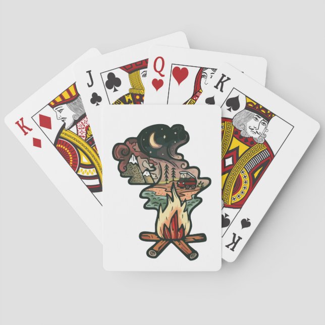 Campfire Night Adventure Playing Cards (Back)