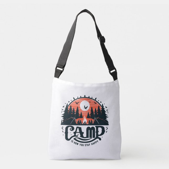 Campfire Nights Amid Pine Forests Crossbody Bag (Front)