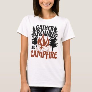 Campfire Nights Cozy Outdoor Adventure T-Shirt