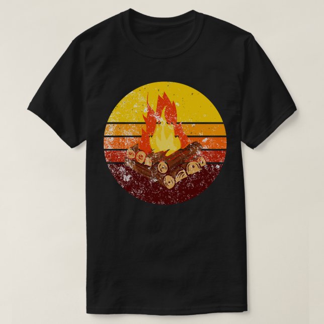 Campfire Retro Vintage 2 T-Shirt (Design Front)