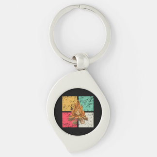 Campfire Retro Vintage Keychain