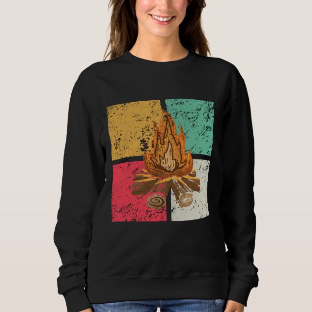 Campfire Retro Vintage Sweatshirt (Front)