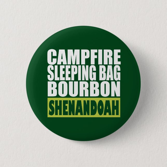 Campfire Sleeping Bag Bourbon Shenandoah 2 Inch Round Button (Front)
