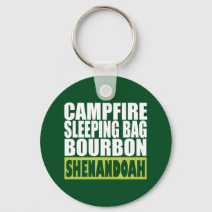 Campfire Sleeping Bag Bourbon Shenandoah Keychain