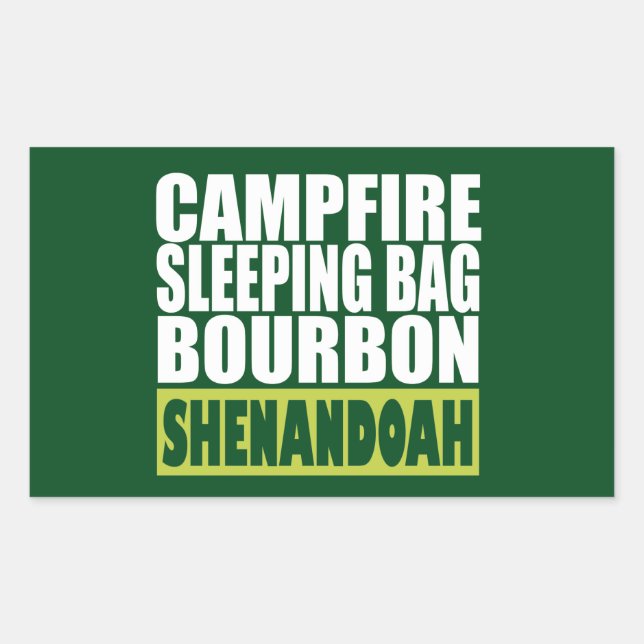Campfire Sleeping Bag Bourbon Shenandoah Sticker (Front)