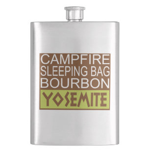 Campfire Sleeping Bag Bourbon Yosemite Hip Flask