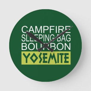 Campfire Sleeping Bag Bourbon Yosemite Round Clock