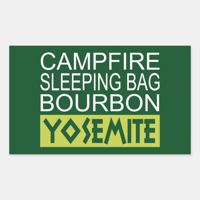 Campfire Sleeping Bag Bourbon Yosemite Sticker (Front)