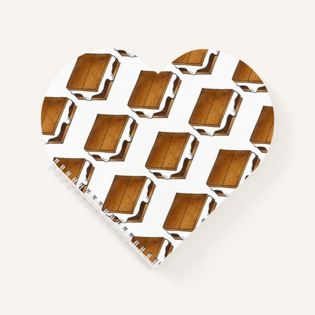 Campfire S'mores Toasted Marshmallow Summer Camp Notebook (Front)