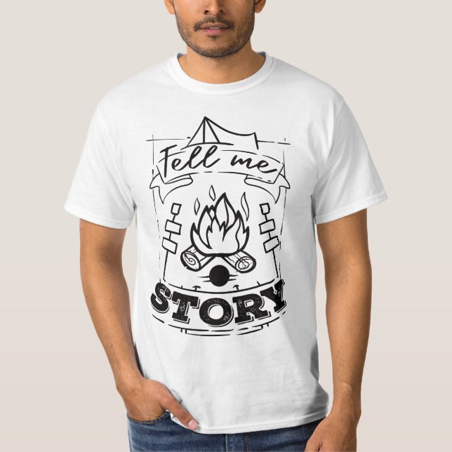Campfire Story Teller Camping Gift T-Shirt (Front)