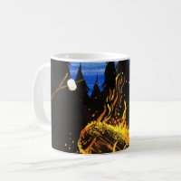 Campfire Sunset Wilderness Scene for Cozy Nature