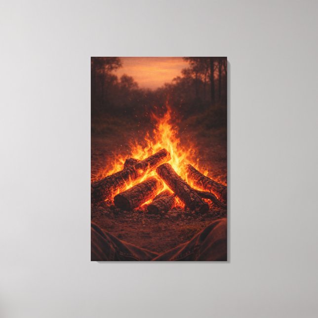 Campfire Thoughts | Fireside Wall Art | Canvas Art (Front)