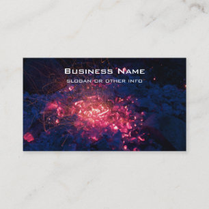 Campfire with Burning Embers Business Card