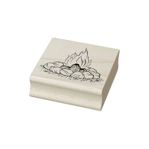 Camping Fire Self Inking Stamp
