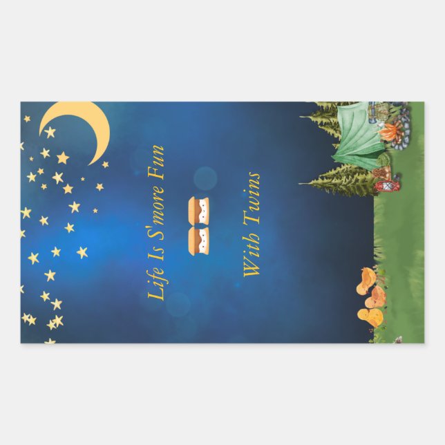 Campfire with S'mores Sticker (Front)