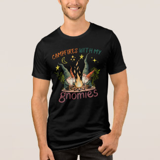 Campfires With My Gnomies funny cute vintage Tri-Blend Shirt