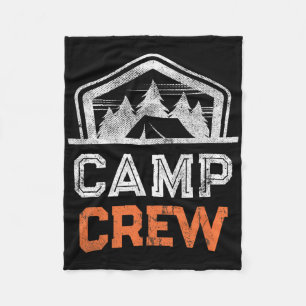 Campground Staff Camp Crew Summer Cousins Camping Fleece Blanket