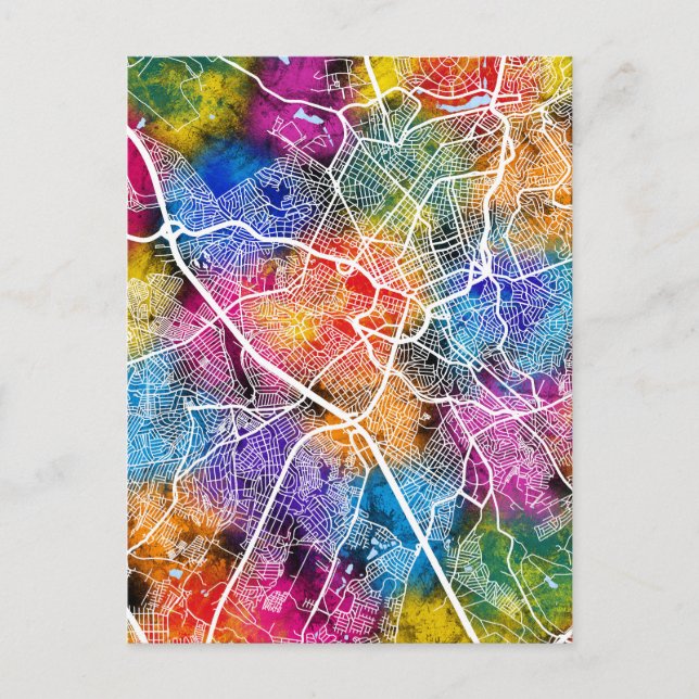 Campinas Brazil City Map Postcard (Front)