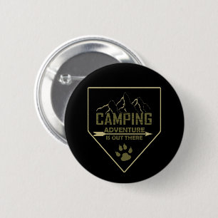 camping adventure 2 inch round button