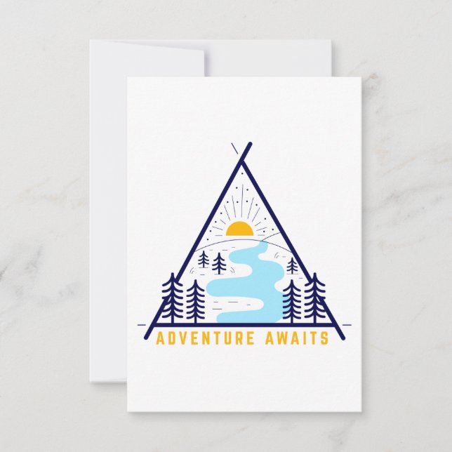 Camping adventure awaits thank you card (Front)