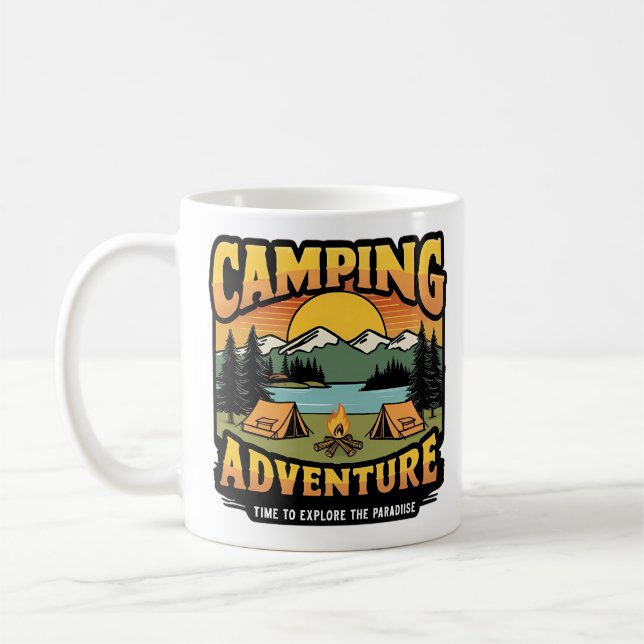 Camping Adventure  Coffee Mug (Left)