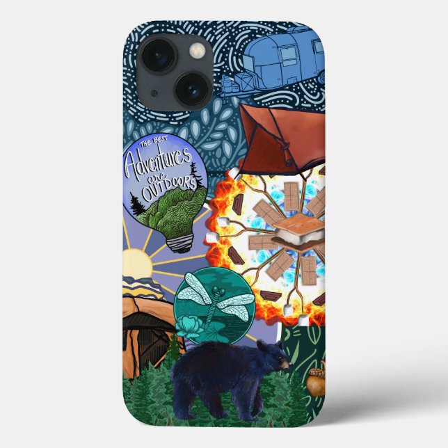Camping Adventure Collage iPhone / iPad case (Back)