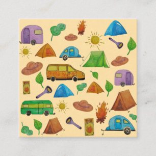 Camping adventure enclosure card