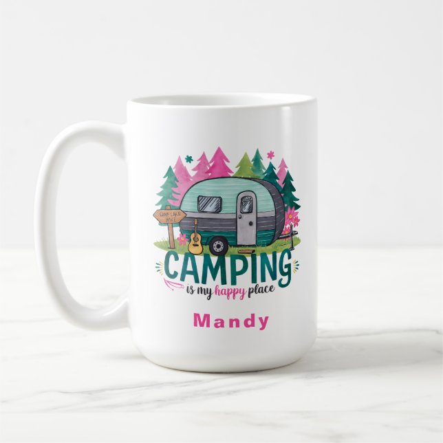 Camping Adventure Gift Mug with Name (Left)
