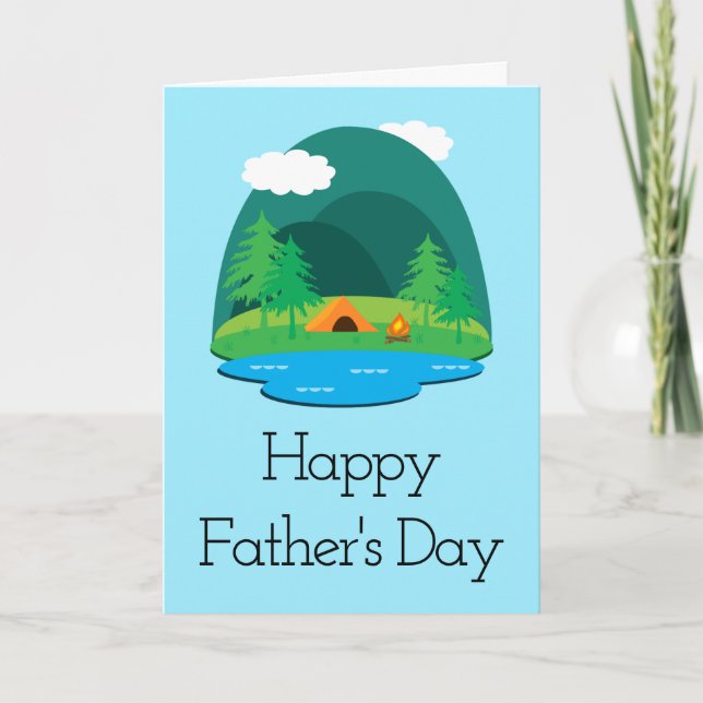 Camping Adventure Happy Father's Day Greeting Card (Front)