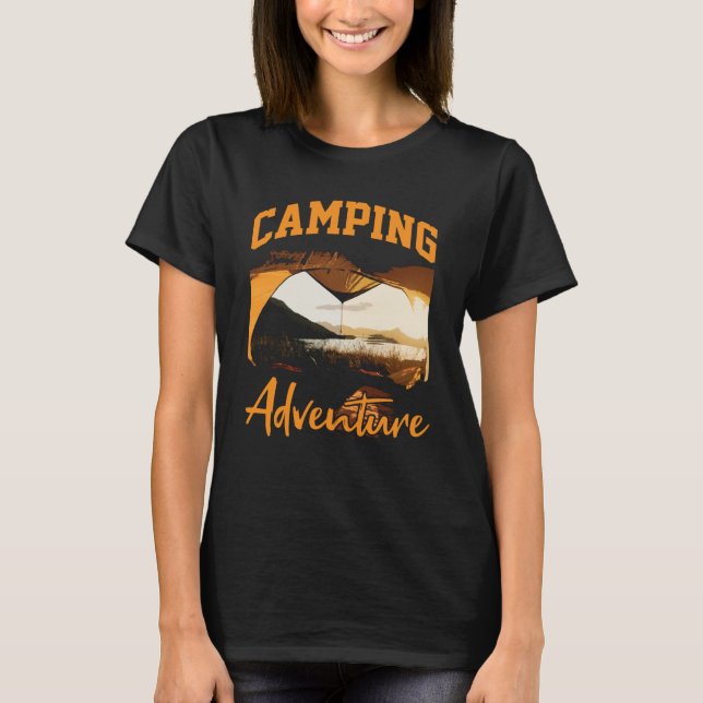 Camping Adventure Inspirational Amusing Camping Qu T-Shirt (Front)