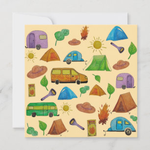 Camping adventure invitation