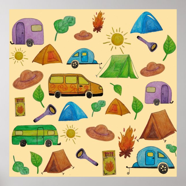 Camping adventure poster (Front)