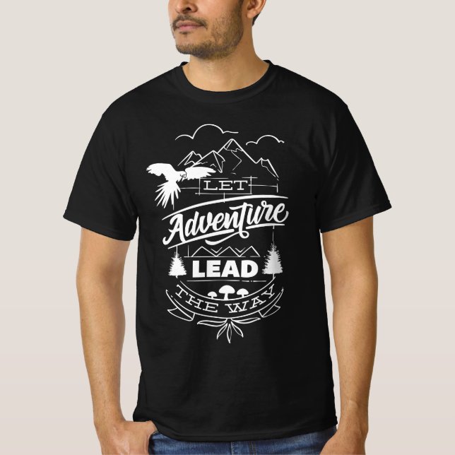 Camping Adventure wander hiking trip T-Shirt (Front)