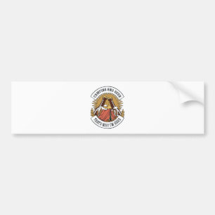 Camping and Beer Bumper Sticker