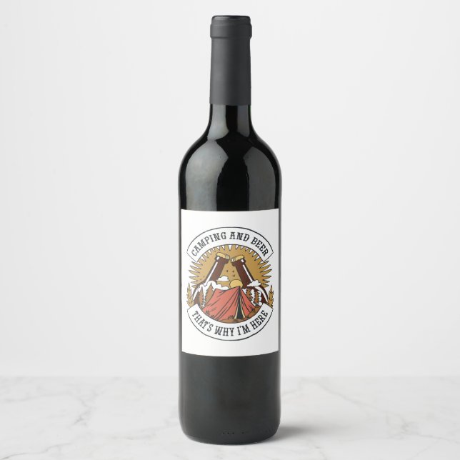 Camping and Beer Wine Label (Front)