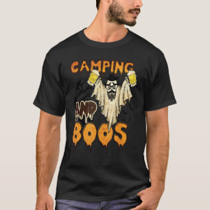 Camping And Boos Camping  Beer Drink Halloween Cos T-Shirt