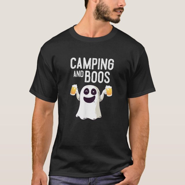 Camping and Boos Camping Halloween Costume For Men T-Shirt (Front)