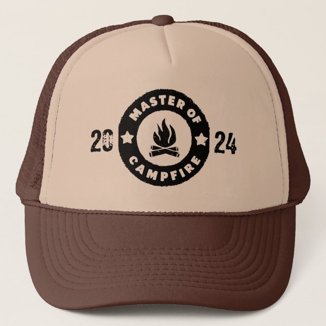 Camping and campfire Trucker Hat (Front)