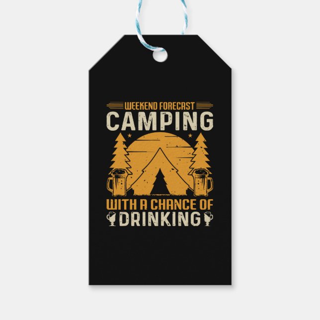 Camping and drinking gift tags (Front)