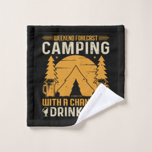 Camping and drinking wash cloth