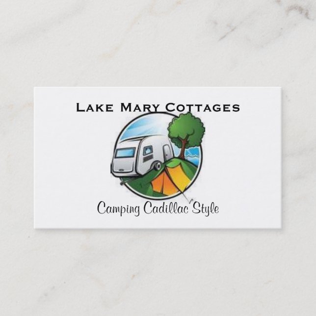 Camping and Fishing Calling Card (Front)